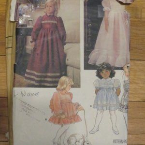 *Vintage* VOGUE 1272 Girl's Dressy Dresses 5 Versions Size 6X UNCUT (#151)